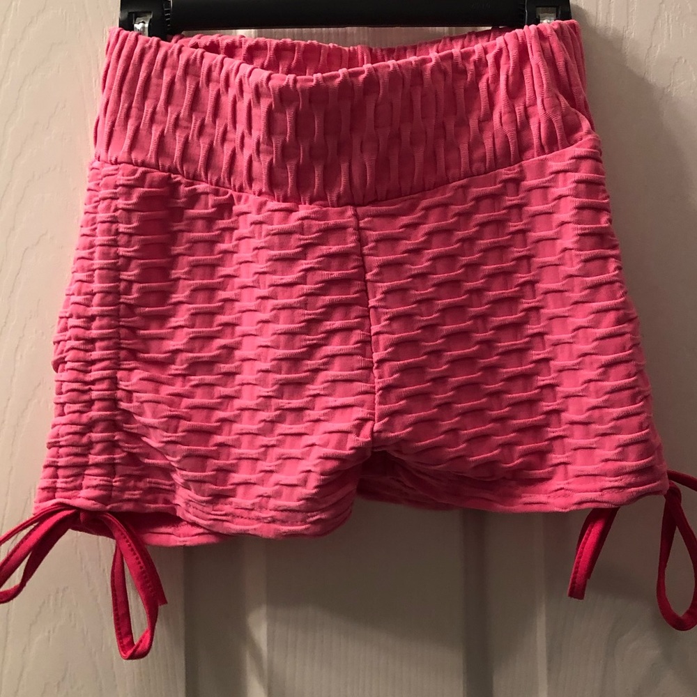 Pink Stretchy Booty Shorts